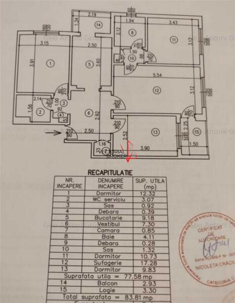 Patru camere, apartament Spa